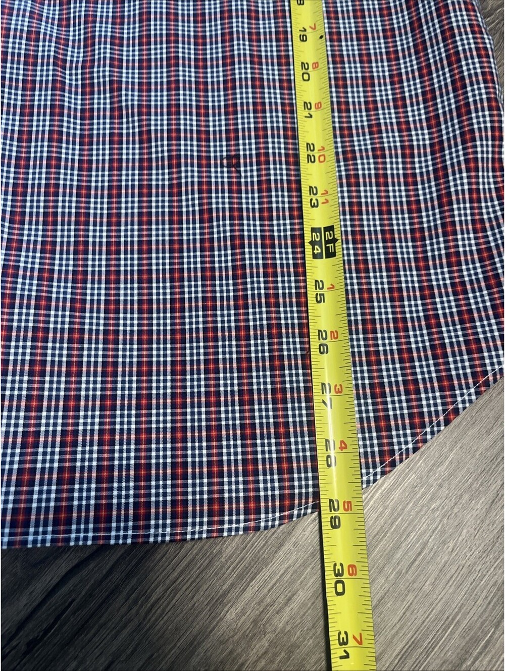 Nautica Mens XL Red/Blue/White Plaid Front Pocket Long Sleeve Button Up Shirt - Picture 6 of 8